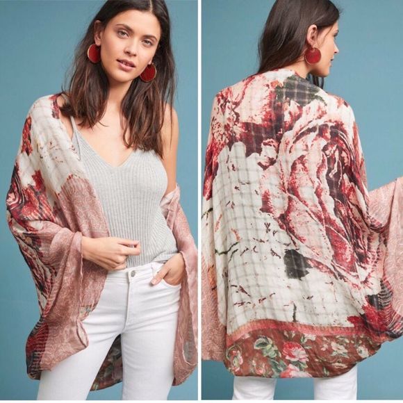 Shimmer Jesse Cacoon Kimono by Anthropologie NWT